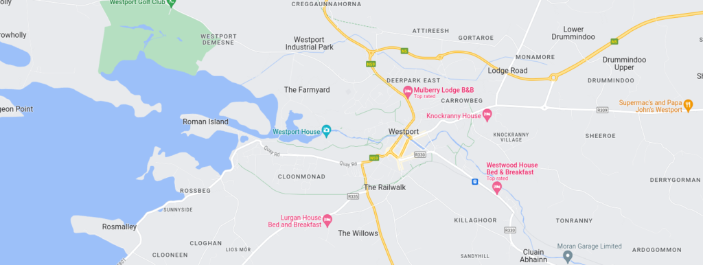 Map of Westport, Ireland